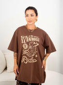 Maxi T-shirt Western - Marrom