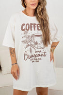 Maxi T-shirt Coffee - Off White