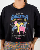 Cropped tee Saideira - Preto