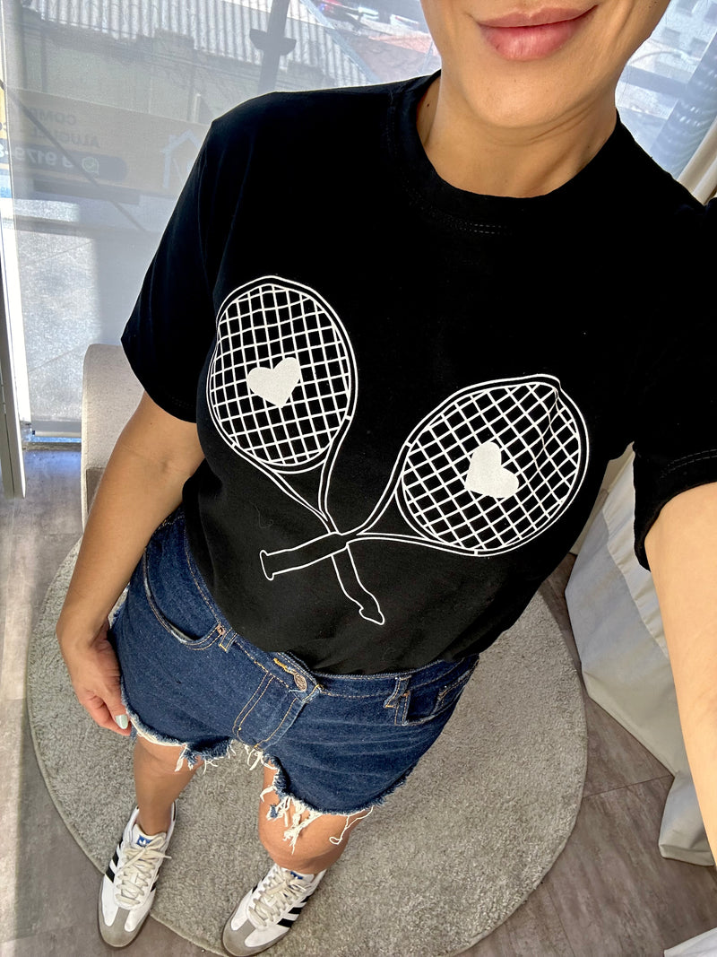 T-shirt Raquete - Preto