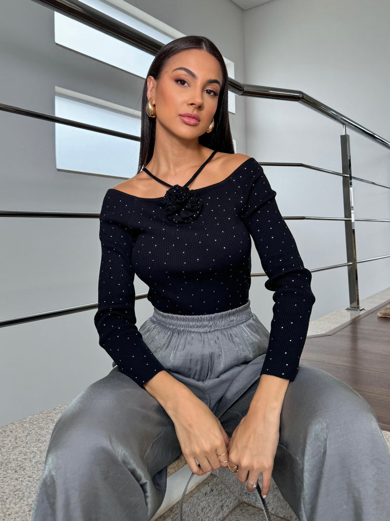 Blusa Celine - Preto