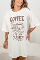Maxi T-shirt Coffee - Off White