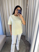 T-shirt Oversized - Amarelo Manteiga