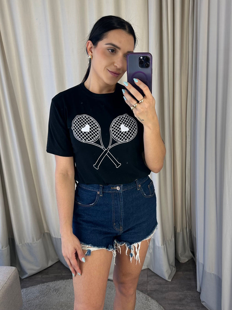 T-shirt Raquete - Preto