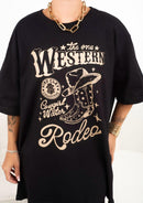 Maxi T-shirt Western - Preto