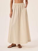 Saia Ava Linho - Natural