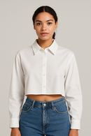 Camisa Cropped Alessia - Branco