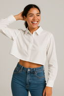 Camisa Cropped Alessia - Branco