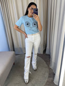 T-shirt Raquete - Azul Pálido