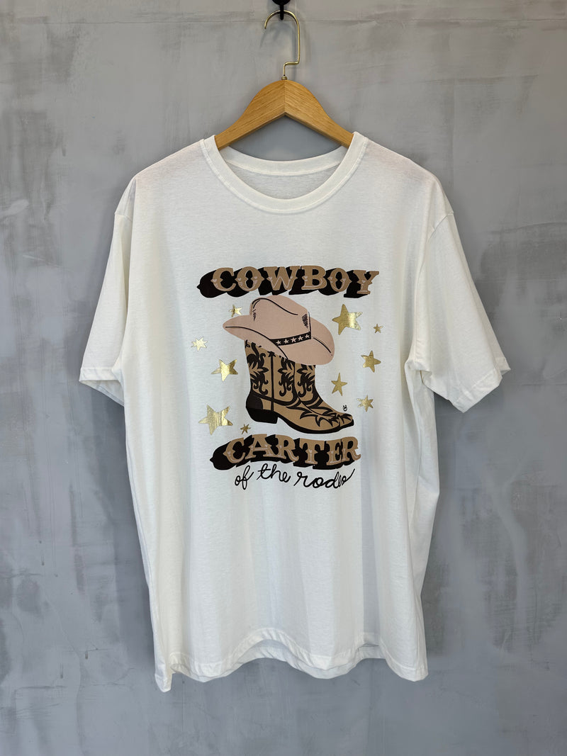 Maxi T-shirt Cowboy Carter- Off White