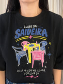 Cropped tee Saideira - Preto