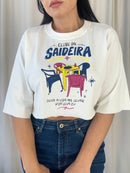 Cropped tee Saideira - Off White