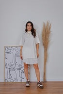 Maxi Tee gola alta - Off White