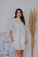 Maxi Tee gola alta - Off White