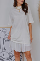 Maxi Tee gola alta - Off White