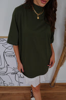 Maxi Tee gola alta - Oliva