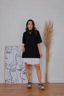 Maxi Tee gola alta - Preto