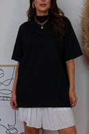 Maxi Tee gola alta - Preto