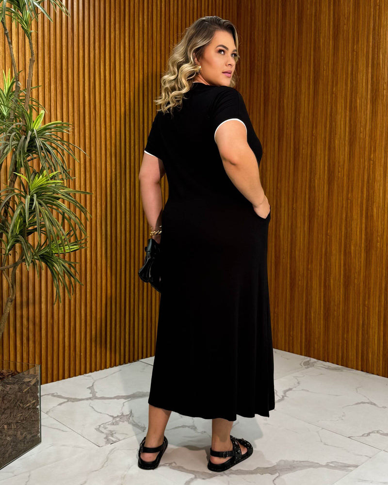 Vestido Adela  - Preto