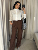 Camisa Cropped Alessia - Branco