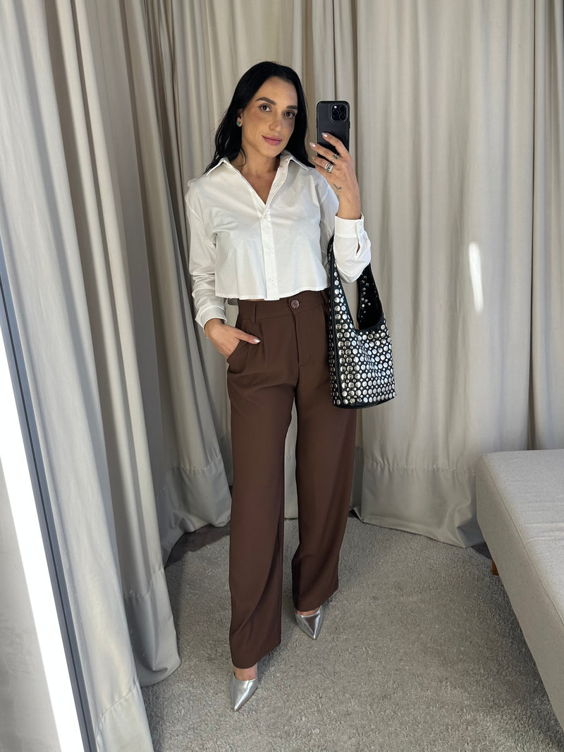 Camisa Cropped Alessia - Branco