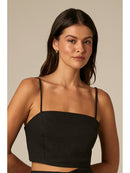 Top Nola Linho - Preto