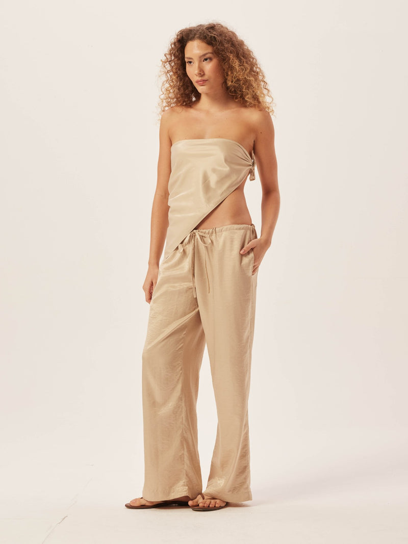 Calça Slip Satin- Champagne