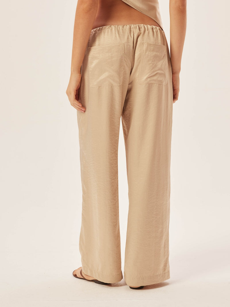 Calça Slip Satin- Champagne