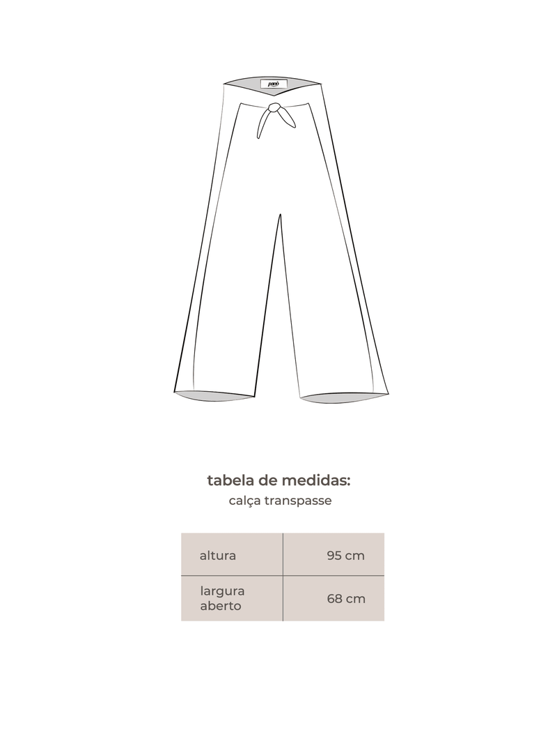 Calça Transpasse Linho - Natural