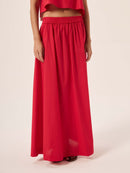 Saia Ava Tricoline - Vermelha