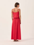 Saia Ava Tricoline - Vermelha