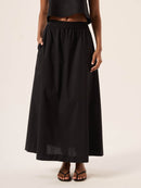 Saia Ava Tricoline - Preto