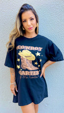 Maxi T-shirt Cowboy Carter- Preto