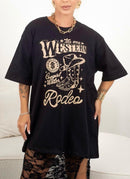 Maxi T-shirt Western - Preto