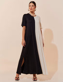 Vestido Pruella - Preto / Off White