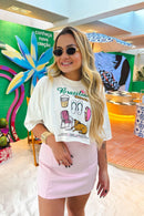 Cropped tee Brazilian - Off White