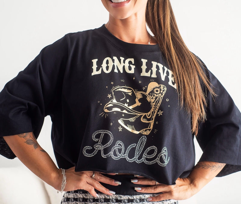 Cropped tee Rodeo - Preto