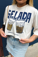 Cropped tee Gelada - Off White