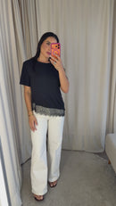 Tee Margarida - Preto