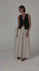 Saia Ava Linho - Natural