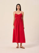 Vestido Marie Tricoline - Vermelho